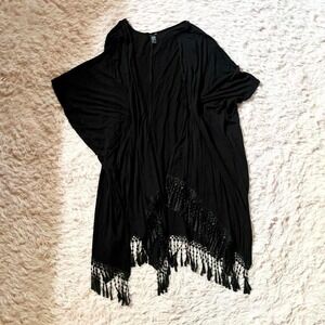 Whimsygoth Fringe Boho Hippie Witchy Layering Kaftan Womens OS Celestial Earthy